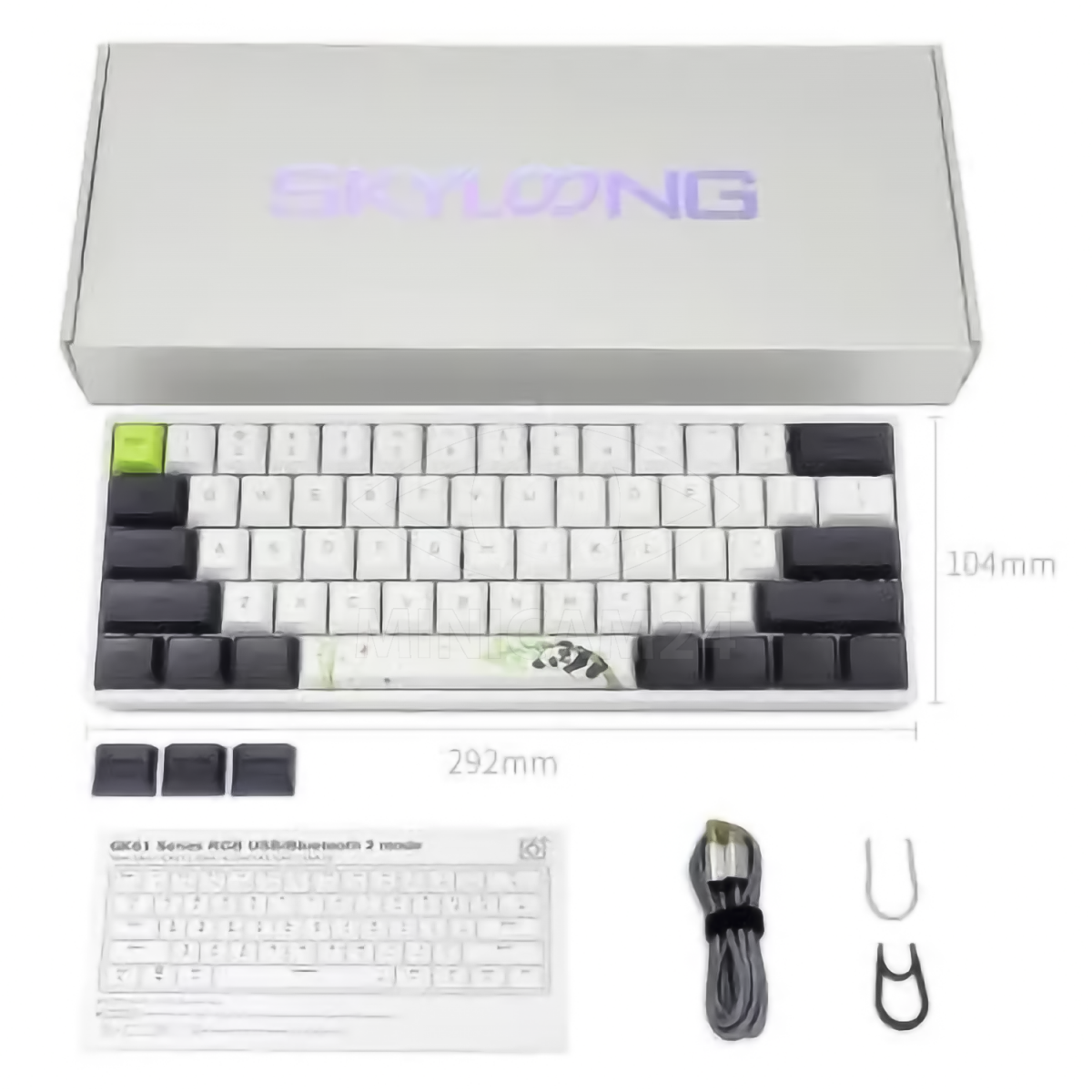 Игровая клавиатура Skyloong GK61 Panda, brown switch, русская раскладка в  Глазове за 5 770 рублей – купить по лучшей цене